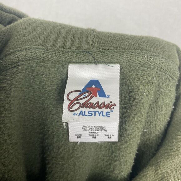 Classic By Style Skull Graphic Sweater Adult Medium Green Hoodie Sweatshirt - Picture 9 of 11